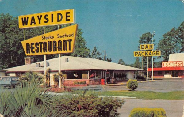 Lake City Florida Wayside Restaurant Exterior Vintage Postcard KK235