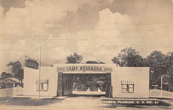 Tampa Florida Camp Nebraska Exterior Vintage Postcard KK284