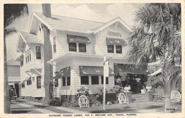 Tampa Florida Bayshore Tourist Lodge Exterior Vintage Postcard KK286
