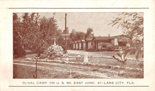 Lake City Florida Duval Camp Scenic View Vintage Postcard KK333