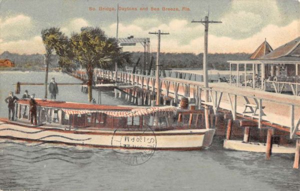 Sea Breeze Florida South Bridge Waterfront Vintage Postcard KK353
