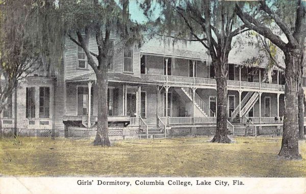 Lake City Florida Columbia Collage Girls Dorm Vintage Postcard KK385