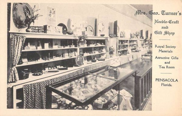 Pensacola Florida Turners Needle Craft Gift Shop Vintage Postcard KK388