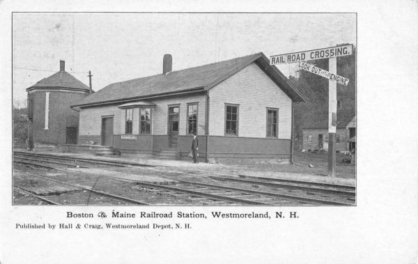 Westmoreland New Hampshire Railroad Station Vintage Postcard KK531