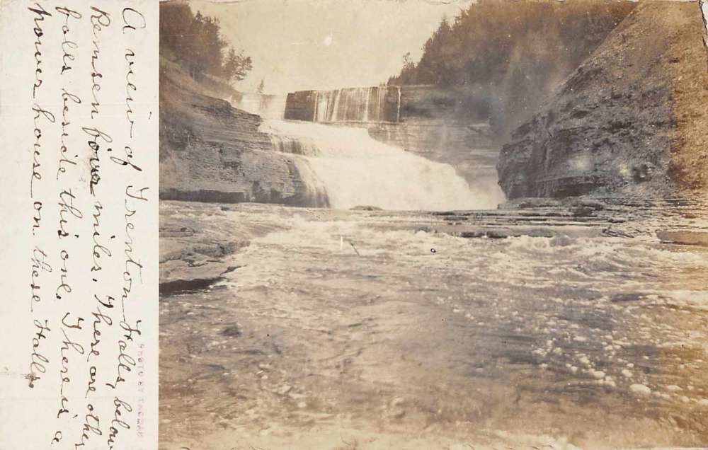 Trenton Falls New York Scenic View Real Photo Vintage Postcard AA2230