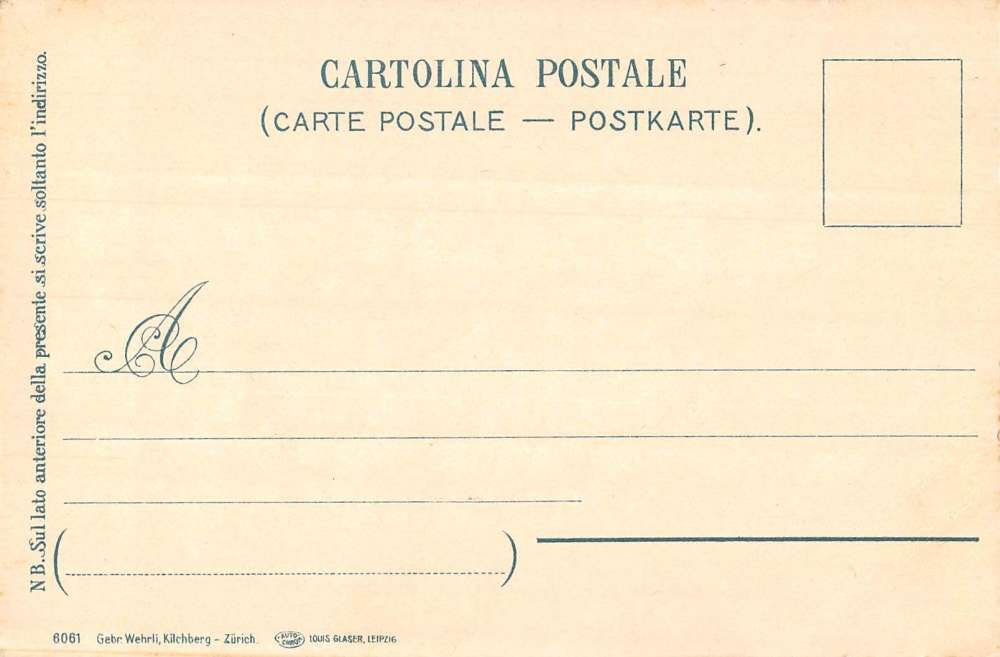 Tremezzo Italy panoramic aerial view town and lake antique pc BB1411 - Image 2