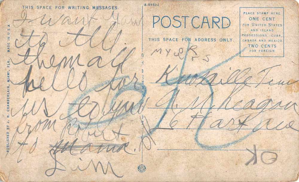 Miami Florida sunset view airplane flying over city antique pc BB2135 - Image 2