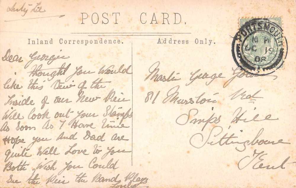 Portsmith Hampshire England pavilion South Parade Pier real photo pc BB2207 - Image 2