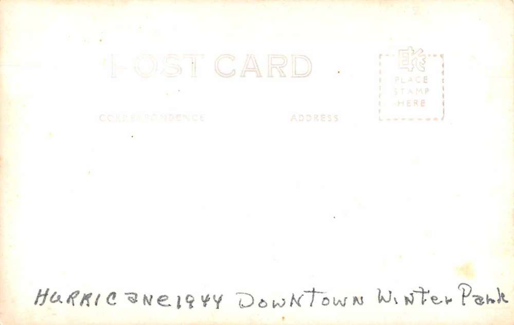 Winter Park Florida Bishopstead 1944 Hurricane Real Photo Postcard AA5227 - Image 2