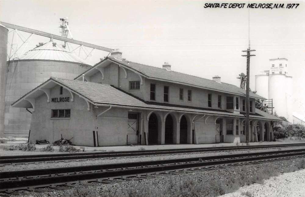 Santa Fe Depot Melrose New Mexico Train Station Vintage Postcard RR6