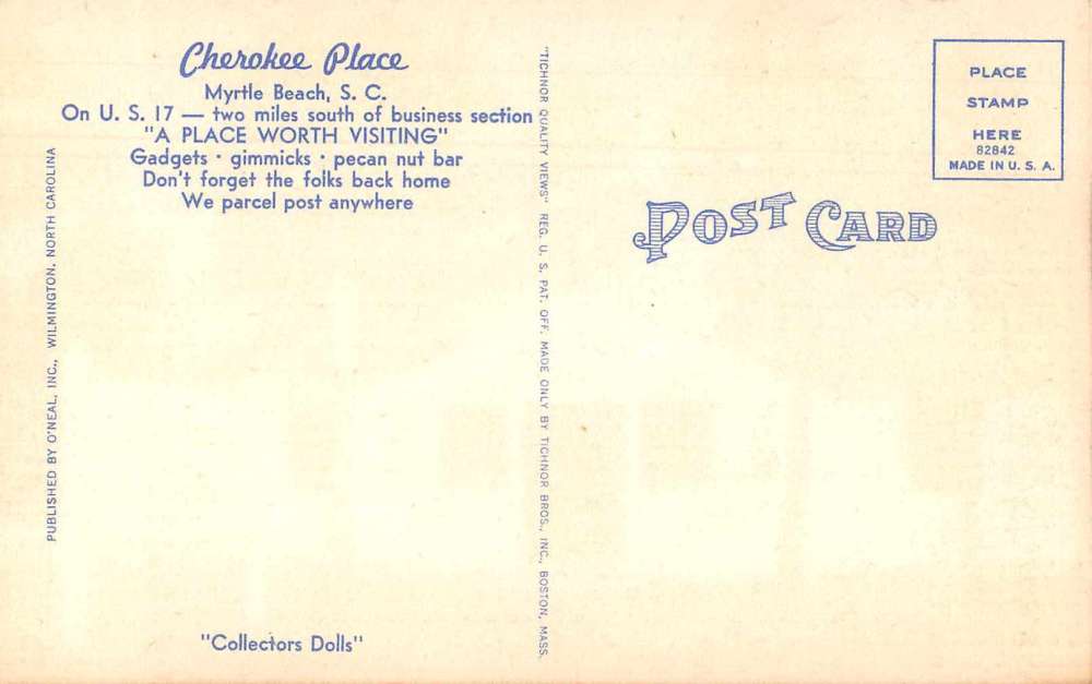 Cherokee Place Myrtle Beach South Carolina Candy Store Vintage Postcard RR75 - Image 2