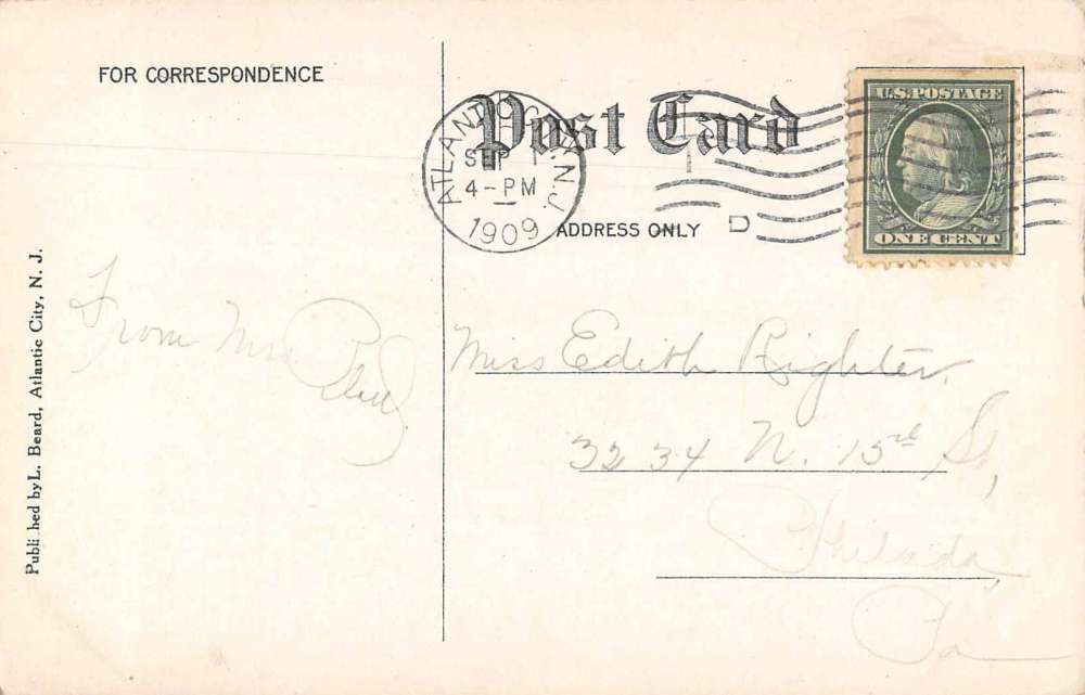 Atlantic City New Jersey Fast Shore Trolley Vintage Postcard AA7949 - Image 2