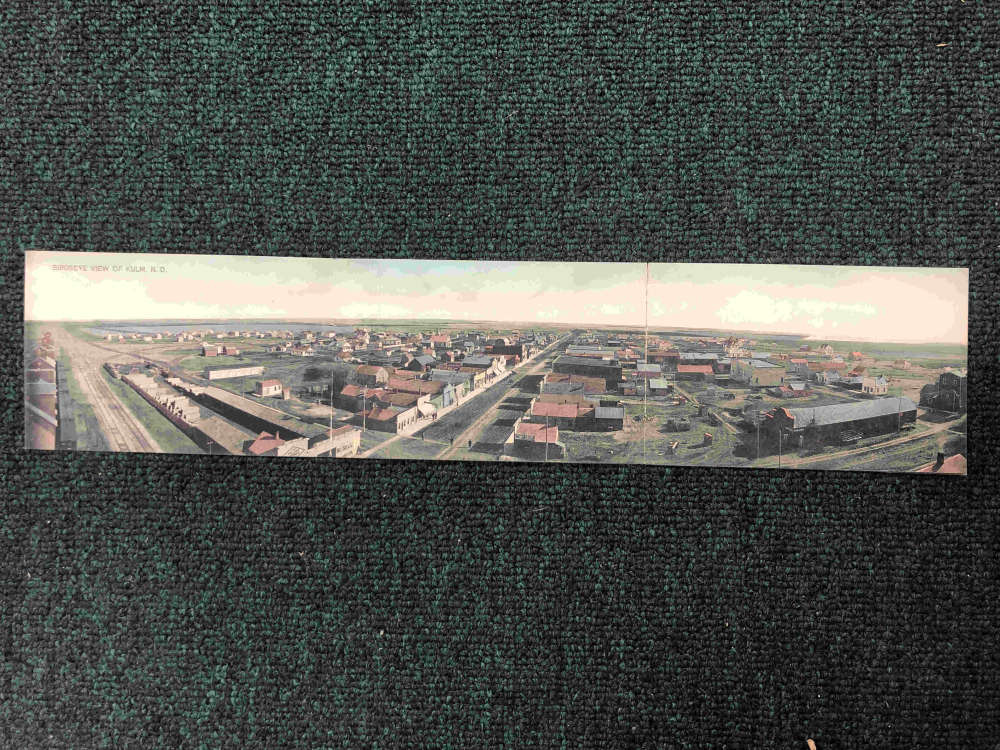 Kulm North Dakota Birds Eye View TriFold Vintage Postcard AA8168 Mary L. Martin Ltd. Postcards