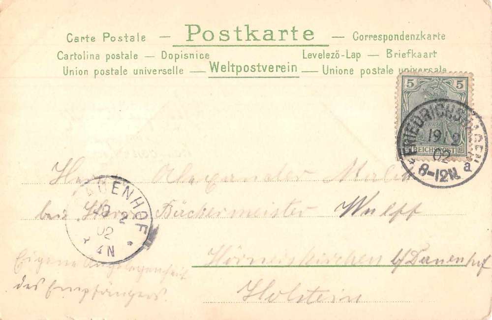 German Greetings Baby and Ink Well Postal Used Vintage Postcard AA8285 - Image 2