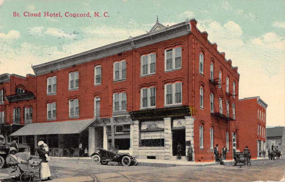 Concord North Carolina St Cloud Hotel Vintage Postcard AA8603 Mary L