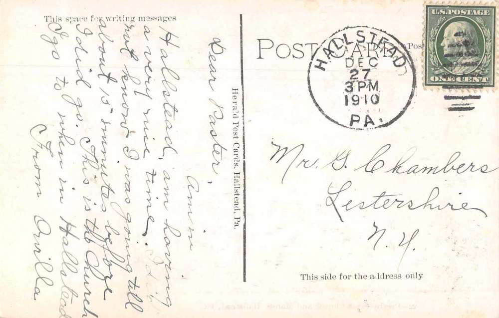 Hallstead Pennsylvania Presbyterian Church Vintage Postcard AA9245 - Image 2