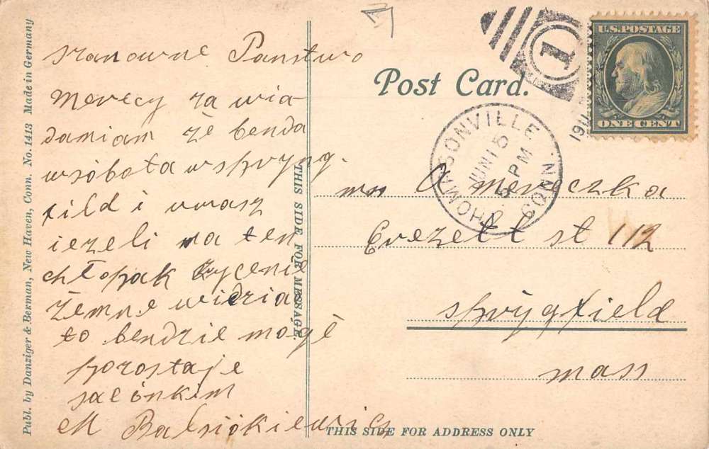 Thompsonville Connecticut Railroad Station Vintage Postcard AA9289