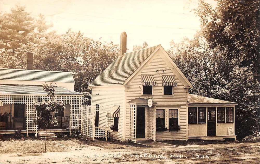 Freedom New Hampshire Ice Cream Shop Real Photo Vintage Postcard