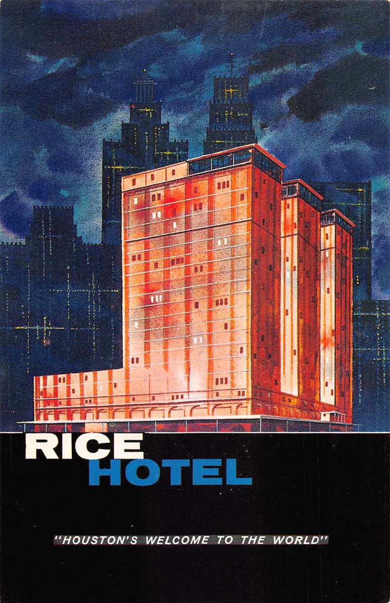 Houston Texas The Rice Hotel Vintage Postcard AA10809