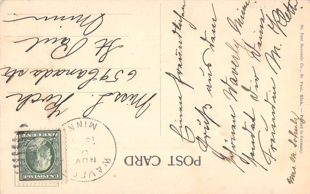 Waverly Minnesota Train Station Vintage Postcard AA13384 - Image 2