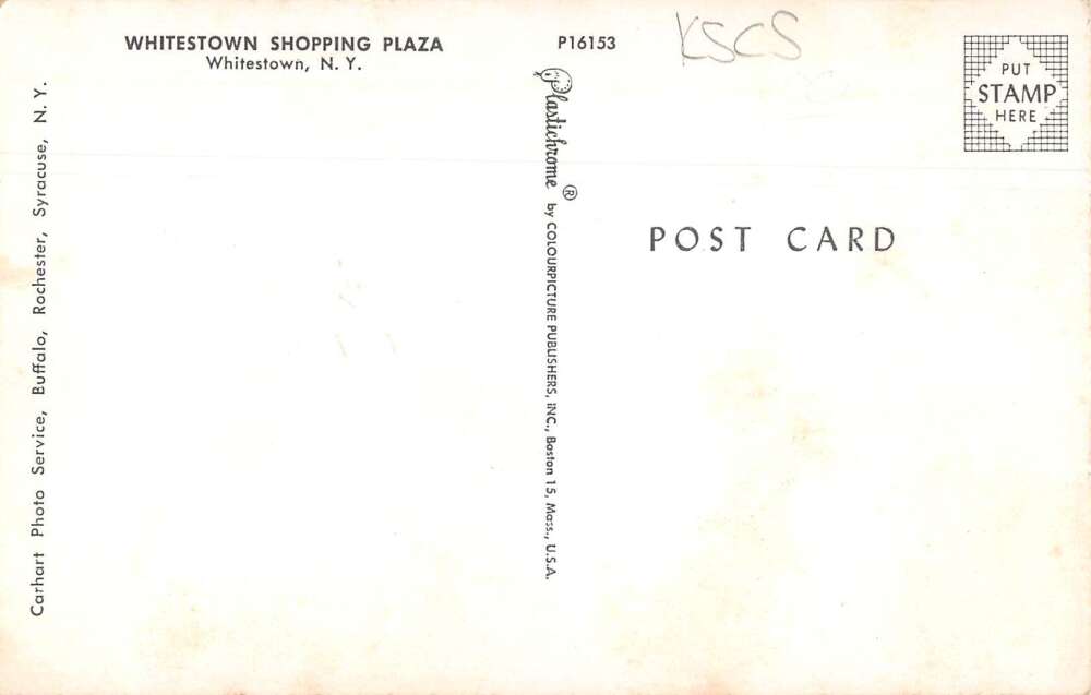 Whitestown New York Whitestown Shopping Plaza Vintage Postcard AA13519