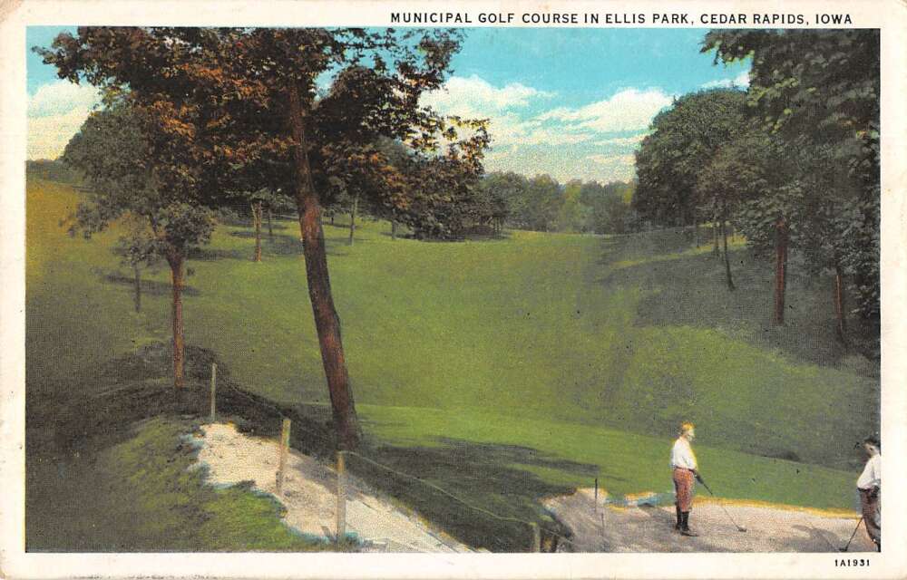 Cedar Rapids Iowa Ellis Park Golf Course Vintage Postcard AA13800