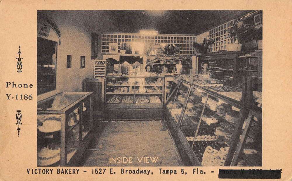 Tampa Florida interior view Victory Bakery antique pc BB3202