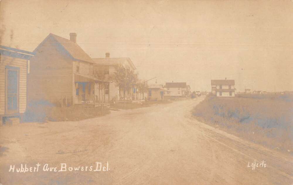 Bowers Delaware Hubbert Avenue Real Photo Vintage Postcard AA13891