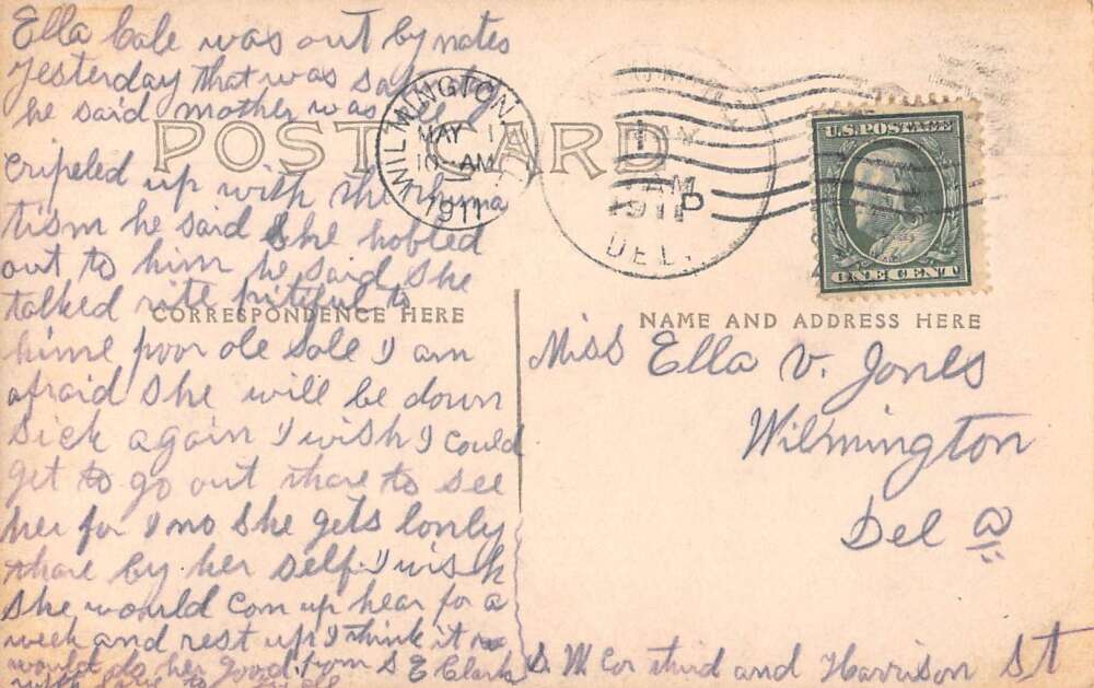 Bowers Delaware Hubbert Avenue Real Photo Vintage Postcard AA13891 - Image 2