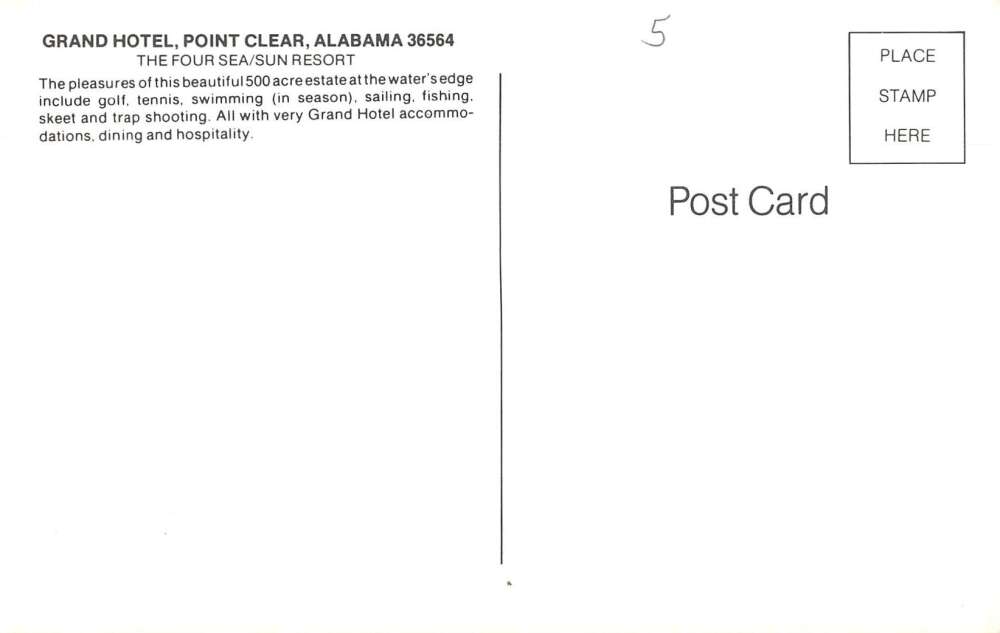 Point Clear Alabama Grand Hotel Birds Eye View Vintage Postcard AA15707 - Image 2