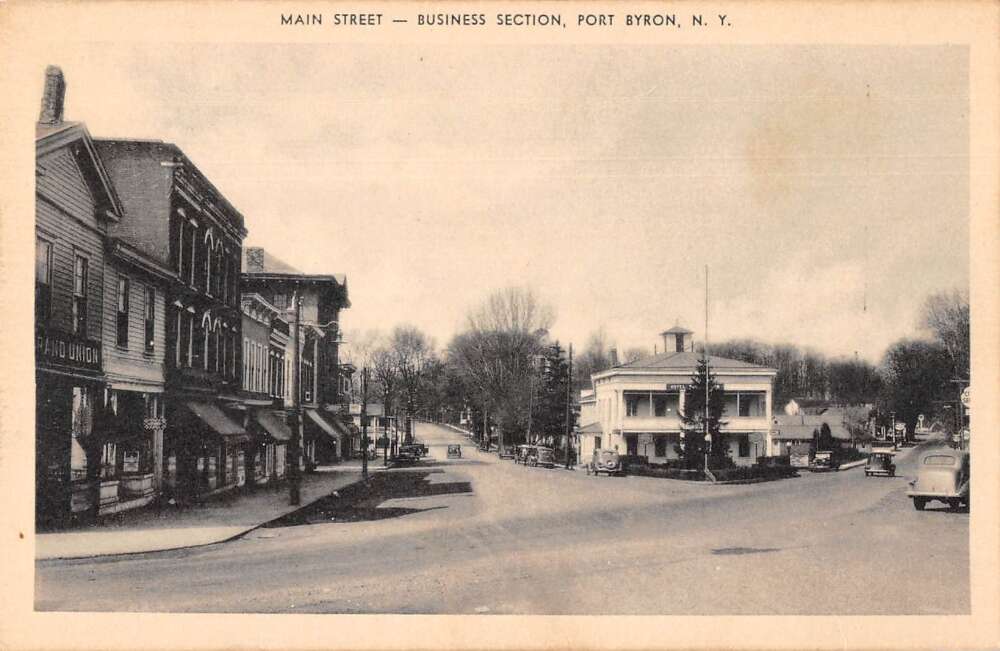 Port Byron New York Main Street Business Section Vintage Postcard AA16021 Mary L. Martin Ltd
