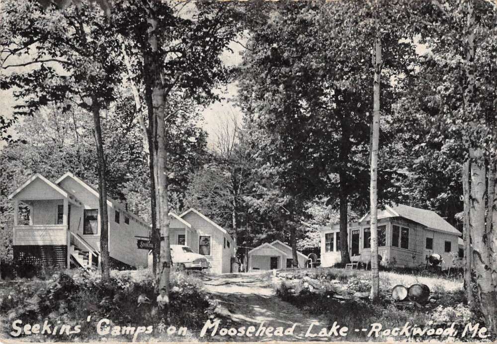 Rockwood Maine Seekins Camps Moosehead Lake Vintage Postcard AA16228