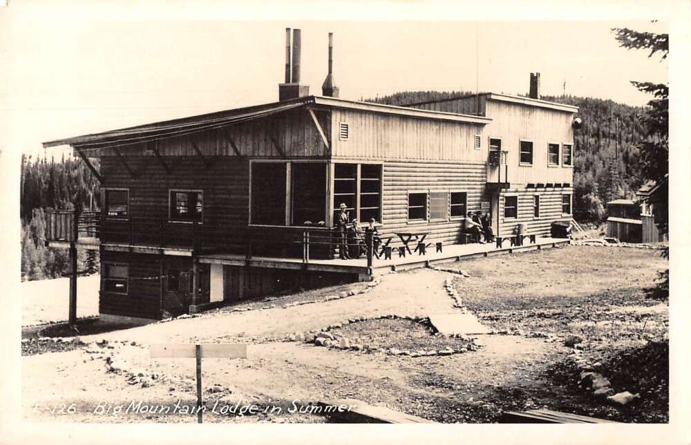 Whitefish Montana ? Big Mountain Lodge in Summer Real Photo Postcard AA17277 Mary L. Martin
