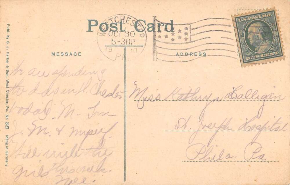 West Chester Pennsylvania National Bank Vintage Postcard AA17784 - Image 2