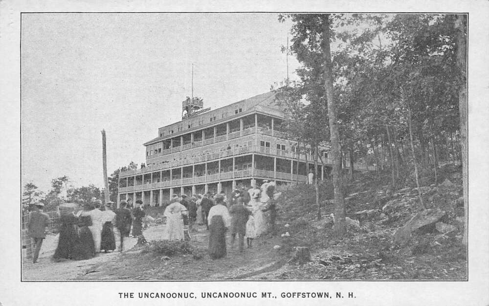Goffstown New Hampshire The Uncanoonus and Mountain vintage pc DD7587 Mary L. Martin Ltd