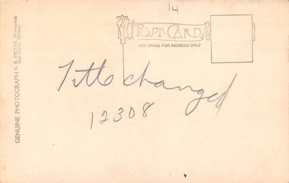 Dwight Illinois Oughton's Residence Real Photo Vintage Postcard AA18436