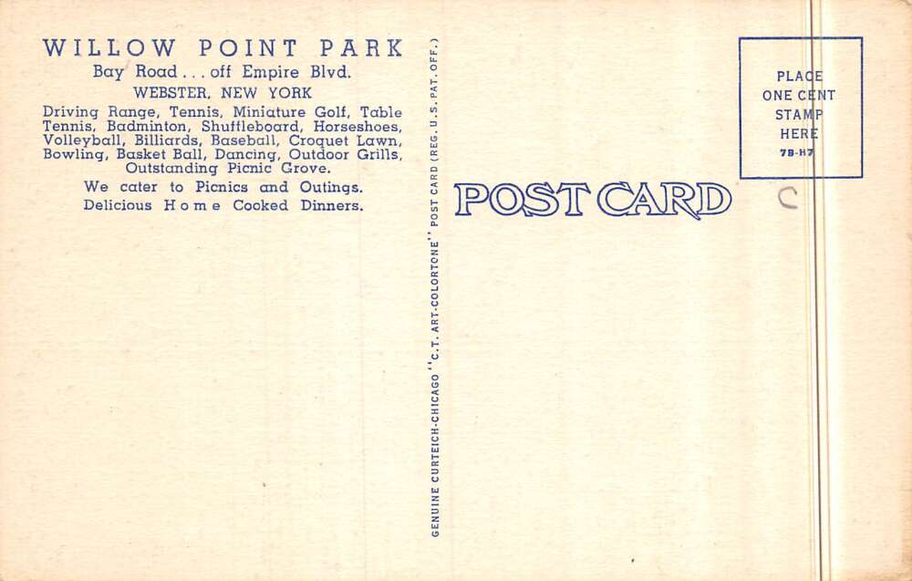 Webster New York multi photo of Willow Point Park vintage pc DD8066 - Image 2