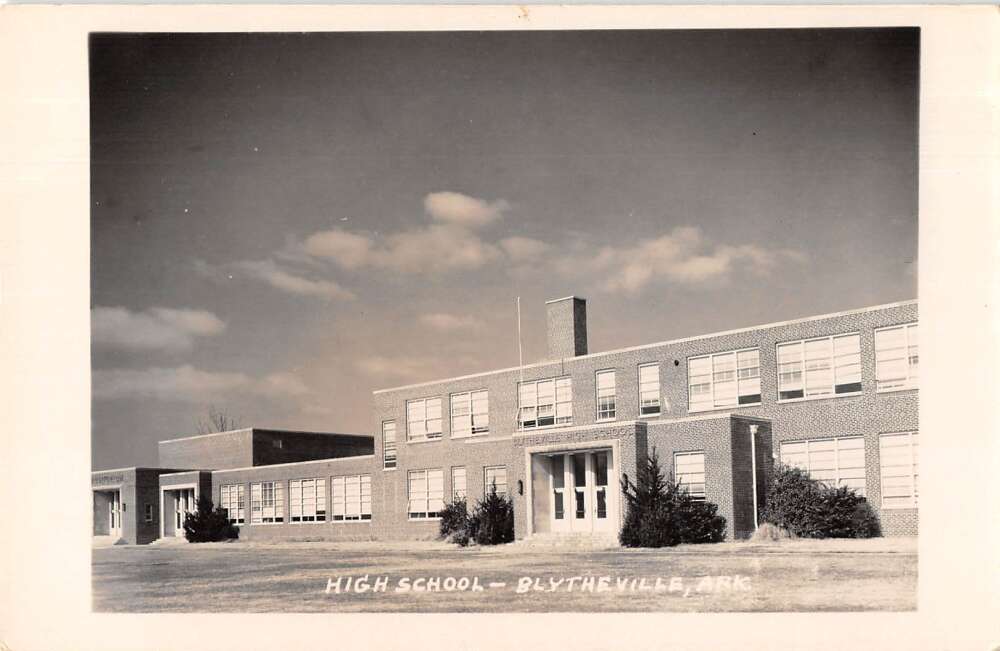 Blytheville Arkansas High School Real Photo Vintage Postcard AA18748