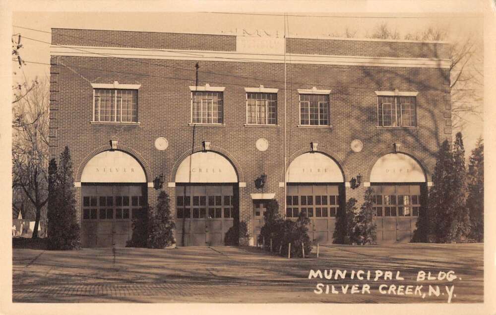 Silver Creek New York Municipal Bldg Real Photo Vintage Postcard AA19394 Mary L. Martin Ltd