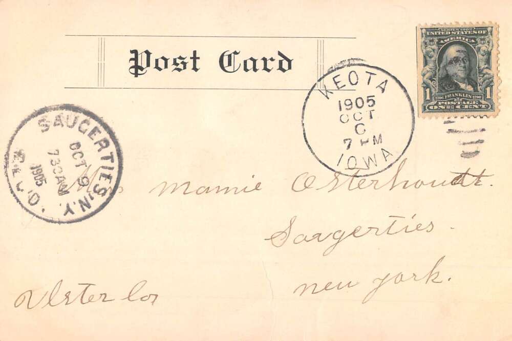 Washington Iowa Court House Vintage Postcard AA19742 - Image 2