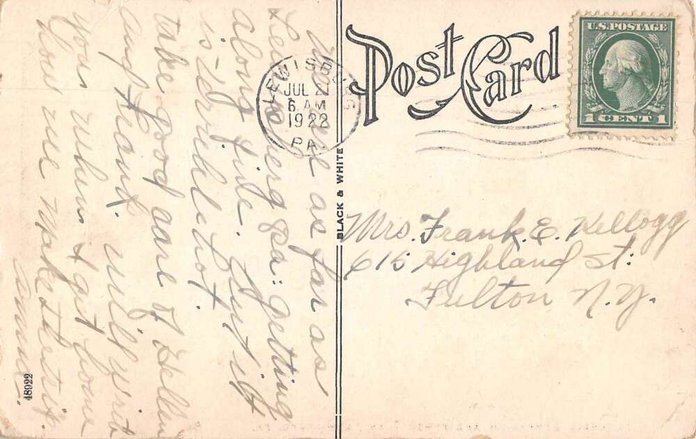 Lewisburg Pennsylvania Bucknell Gym and Power Plant Vintage Postcard AA19916 - Image 2