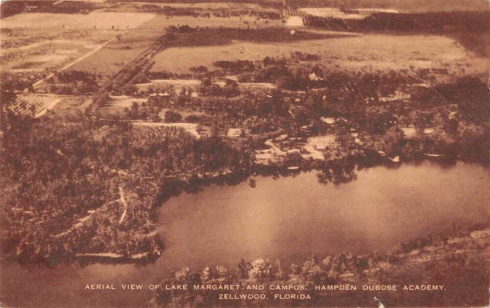 Zellwood Florida Lake Maraget Hampden Dubose Academy Vintage Postcard
