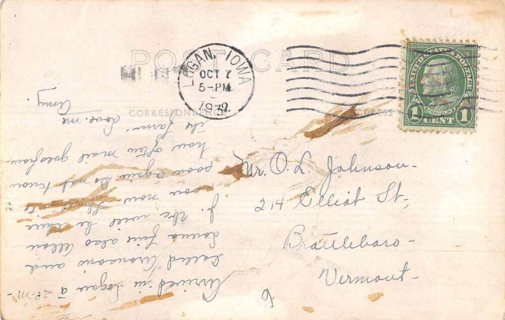 Logan Iowa American Legion Club Rooms Real Photo Postcard AA20870 - Image 2