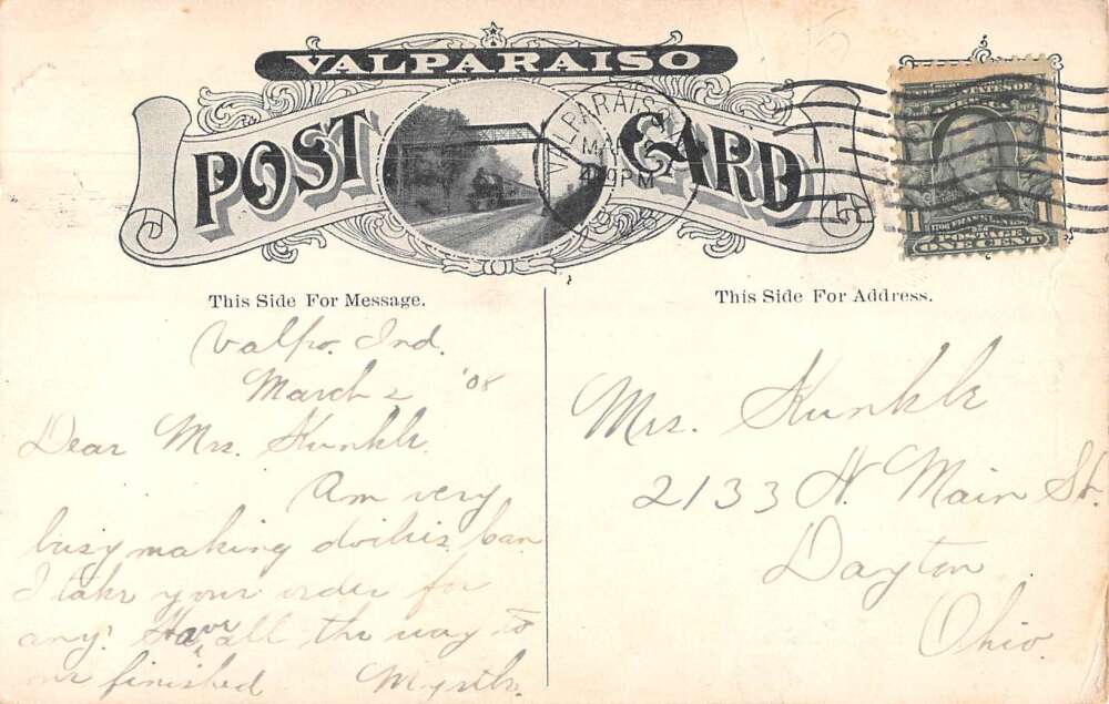 Valparaiso Indiana College Buildings Vintage Postcard AA21221 - Image 2