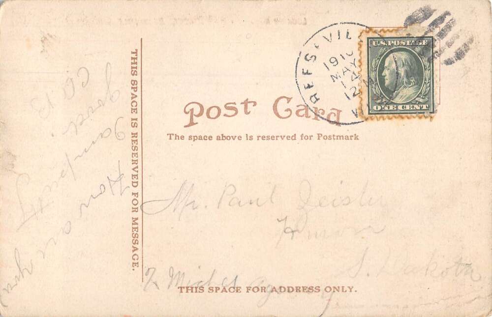 Reeseville Wisconsin Main Street Looking North Vintage Postcard AA21783 - Image 2