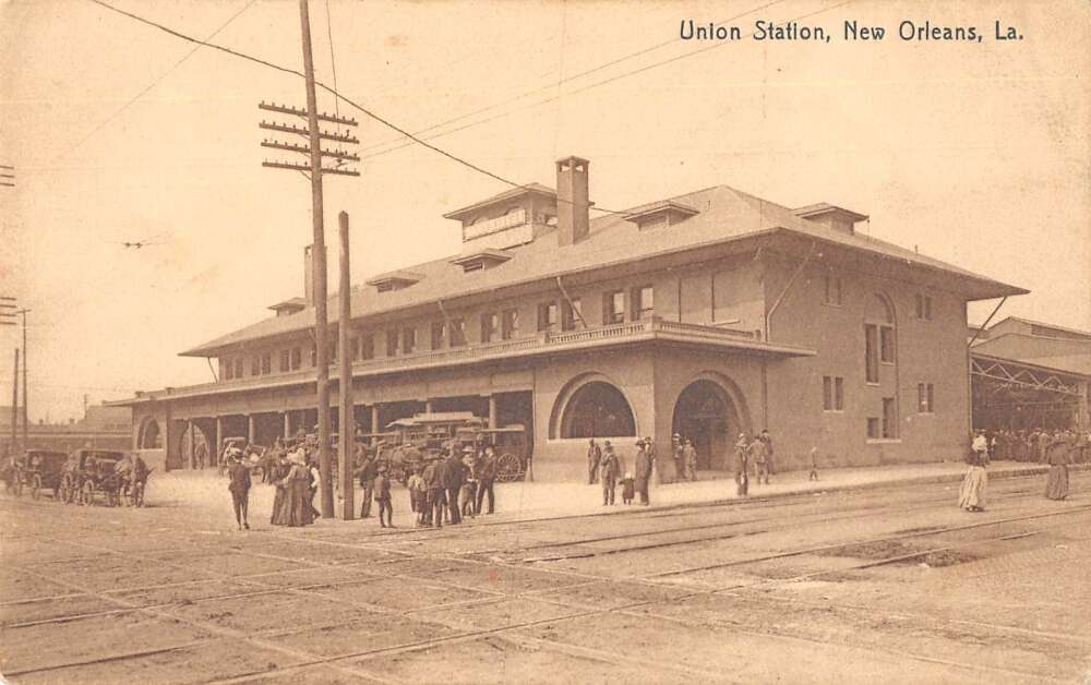 New Orleans Louisiana Union Train Station Vintage Postcard AA22515 Mary L. Martin Ltd. Postcards