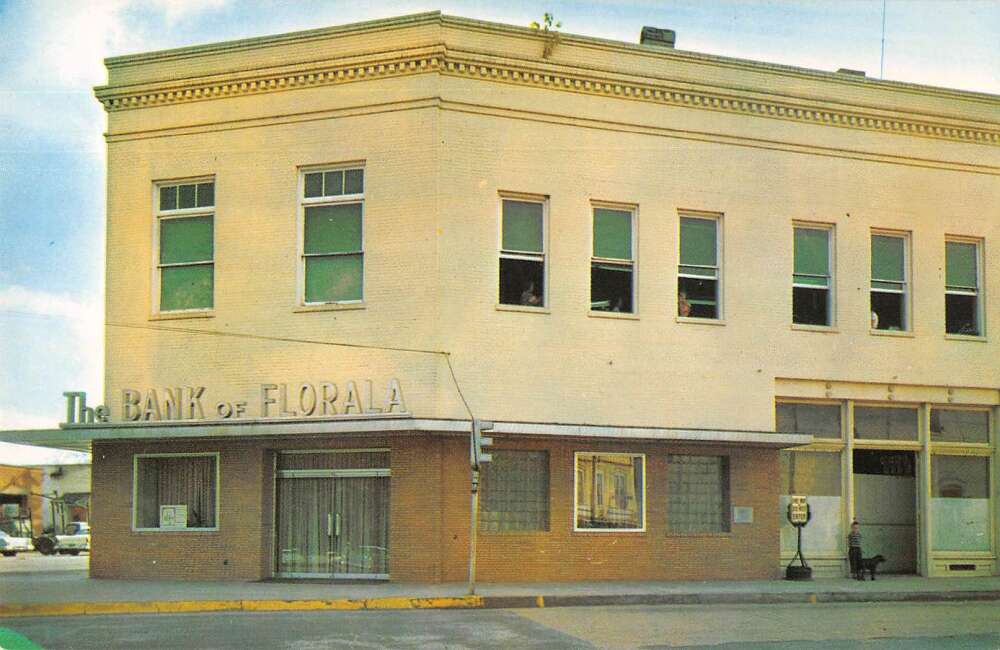 Florala Alabama Bank of Florala Vintage Postcard AA23028 Mary L