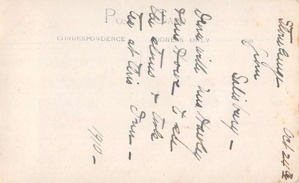 Shrewton England Ivy Dean Hotel and Carriage Real Photo Postcard AA23069 - Image 2