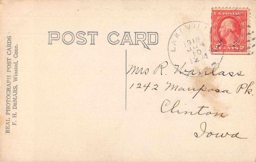 Lakeville Connecticut Farnam Tavern Real Photo Vintage Postcard AA24763 - Image 2