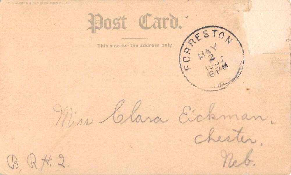 Forreston Illinois Opera House and Post Office Vintage Postcard AA25609 - Image 2